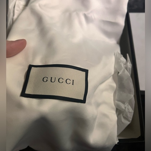 SOLD - GUCCI $795 NIB NWT Galassia GG Marmont Fringe 50mm Loafer Pumps Argento - Picture 9 of 9